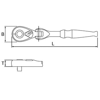 フレックス ラチェットハンドル KTC