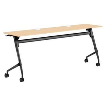 81F5EX MAS2 マルカ サイドフォールドテーブル コンセントユニット付 棚板無 樹脂幕板無 1800×450 オカムラ(岡村製作所) 07127036