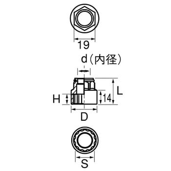 ベルトテンショナーレンチ専用ソケット19mm KTC