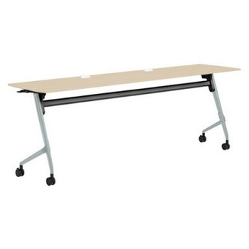 81F5EJ MDA1 マルカ サイドフォールドテーブル コンセントユニット付 棚板無 樹脂幕板無 2100×600 オカムラ(岡村製作所) 07128050