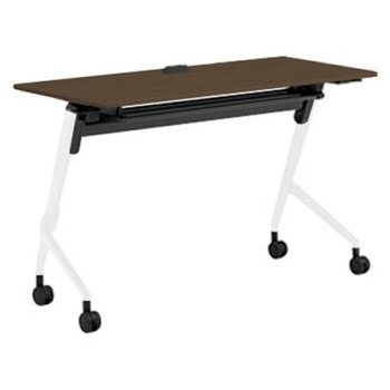 81F5FT MDB6 マルカ サイドフォールドテーブル コンセントユニット付 棚板付 樹脂幕板無 1200×600 オカムラ(岡村製作所) 07128147