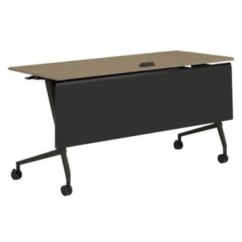 81F5ED MDA5 マルカ サイドフォールドテーブル コンセントユニット付 棚板無 樹脂幕板付 1500×600 オカムラ(岡村製作所) 07128251