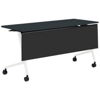 81F5ED MET8 マルカ サイドフォールドテーブル コンセントユニット付 棚板無 樹脂幕板付 1500×600 オカムラ(岡村製作所) 07128260