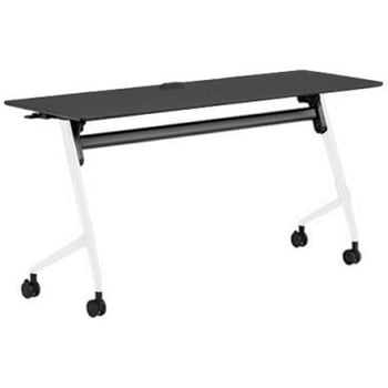 81F5EZ MET8 マルカ サイドフォールドテーブル コンセントユニット付 棚板無 樹脂幕板無 1500×600 オカムラ(岡村製作所) 07128305