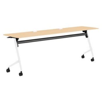 81F5EJ MDA8 マルカ サイドフォールドテーブル コンセントユニット付 棚板無 樹脂幕板無 2100×600 オカムラ(岡村製作所) 07128619