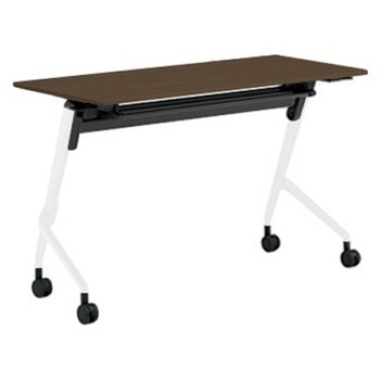 81F5BT MDB6 マルカ サイドフォールドテーブル 棚板付 樹脂幕板無 1200×600 オカムラ(岡村製作所) 07128716