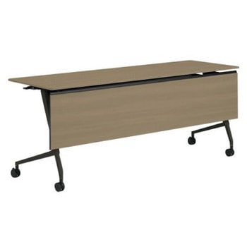 81F5ZB MDA5 マルカ サイドフォールドテーブル 棚板無 木目幕板付 1800×600 オカムラ(岡村製作所) 07128750