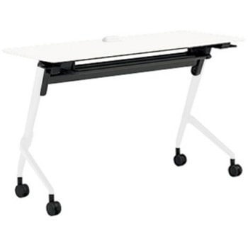 81F5FR MDA7 マルカ サイドフォールドテーブル コンセントユニット付 棚板付 樹脂幕板無 1200×450 オカムラ(岡村製作所) 07132006