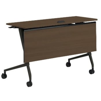 81F5XE MDA6 マルカ サイドフォールドテーブル コンセントユニット付 棚板無 木目幕板付 1200×450 オカムラ(岡村製作所) 07132067