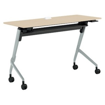 81F5FR MDA1 マルカ サイドフォールドテーブル コンセントユニット付 棚板付 樹脂幕板無 1200×450 オカムラ(岡村製作所) 07132216