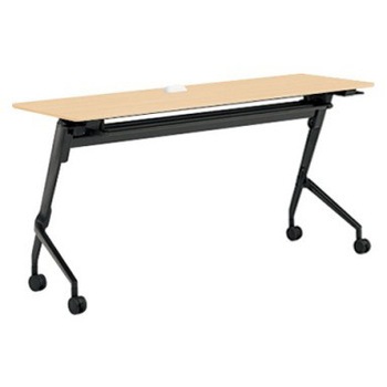 81F5FW MAS2 マルカ サイドフォールドテーブル コンセントユニット付 棚板付 樹脂幕板無 1500×450 オカムラ(岡村製作所) 07132435