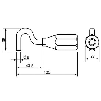 AUD3-C1 板金フック 1個 KTC 【通販サイトMonotaRO】