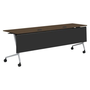 81F5EH MDA3 マルカ サイドフォールドテーブル コンセントユニット付 棚板無 樹脂幕板付 2100×600 オカムラ(岡村製作所) 07134018