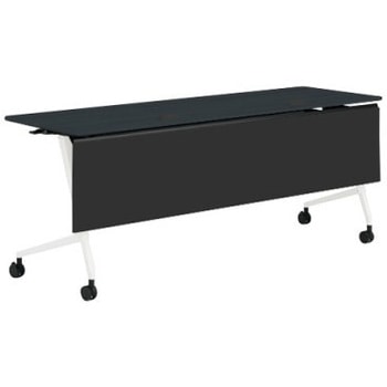 81F5EB MET8 マルカ サイドフォールドテーブル コンセントユニット付 棚板無 樹脂幕板付 1800×600 オカムラ(岡村製作所) 07134036