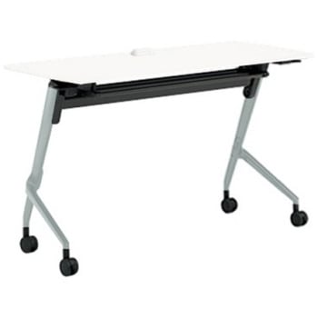 81F5FT MP11 マルカ サイドフォールドテーブル コンセントユニット付 棚板付 樹脂幕板無 1200×600 オカムラ(岡村製作所) 07134551