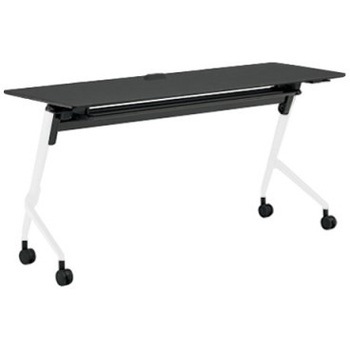 81F5FZ MET8 マルカ サイドフォールドテーブル コンセントユニット付 棚板付 樹脂幕板無 1500×600 オカムラ(岡村製作所) 07134569