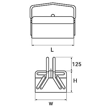 SKC-M スチール製工具箱 KTC 1個 KTC 【通販サイトMonotaRO】