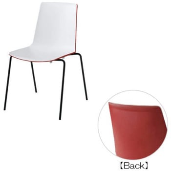 L682KZ GD83 リンケージ 4本脚チェア 肘無 プレーンシェル ブラックフレーム オカムラ(岡村製作所) 07135217