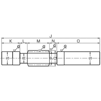 KWG2-R1 軸付歯研ウォーム 1個 小原歯車工業(KHK) 【通販サイトMonotaRO】