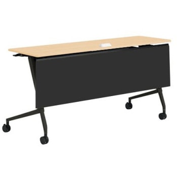 81F5EC MAS2 マルカ サイドフォールドテーブル コンセントユニット付 棚板無 樹脂幕板付 1500×450 オカムラ(岡村製作所) 07137658