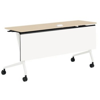 81F5EC MDB4 マルカ サイドフォールドテーブル コンセントユニット付 棚板無 樹脂幕板付 1500×450 オカムラ(岡村製作所) 07137841