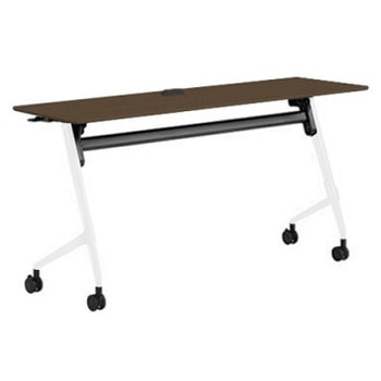 81F5EW MDB6 マルカ サイドフォールドテーブル コンセントユニット付 棚板無 樹脂幕板無 1500×450 オカムラ(岡村製作所) 07137895