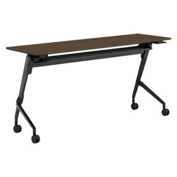 81F5BW MDA6 マルカ サイドフォールドテーブル 棚板付 樹脂幕板無 1500×450 オカムラ(岡村製作所) 07137938