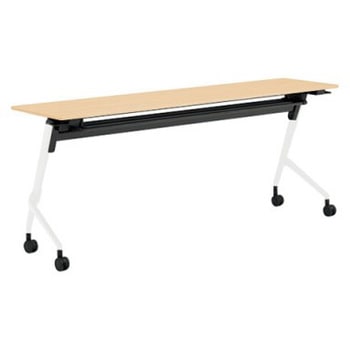 81F5BX MDA8 マルカ サイドフォールドテーブル 棚板付 樹脂幕板無 1800×450 オカムラ(岡村製作所) 07138051