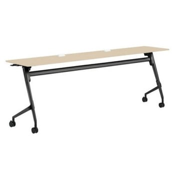 81F5EN MDA4 マルカ サイドフォールドテーブル コンセントユニット付 棚板無 樹脂幕板無 2100×450 オカムラ(岡村製作所) 07138191