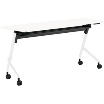 81F5BZ MDA7 マルカ サイドフォールドテーブル 棚板付 樹脂幕板無 1500×600 オカムラ(岡村製作所) 07139259