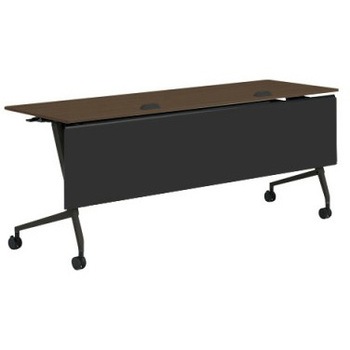 81F5EB MDA6 マルカ サイドフォールドテーブル コンセントユニット付 棚板無 樹脂幕板付 1800×600 オカムラ(岡村製作所) 07139338