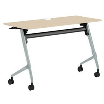 81F5ET MDA1 マルカ サイドフォールドテーブル コンセントユニット付 棚板無 樹脂幕板無 1200×600 オカムラ(岡村製作所) 07139749