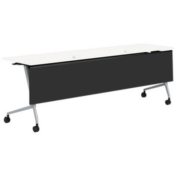 81F5EH MP11 マルカ サイドフォールドテーブル コンセントユニット付 棚板無 樹脂幕板付 2100×600 オカムラ(岡村製作所) 07139855