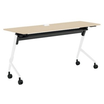 81F5FZ MDB4 マルカ サイドフォールドテーブル コンセントユニット付 棚板付 樹脂幕板無 1500×600 オカムラ(岡村製作所) 07139889