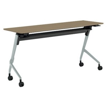 81F5BW MDA2 マルカ サイドフォールドテーブル 棚板付 樹脂幕板無 1500×450 オカムラ(岡村製作所) 07143091