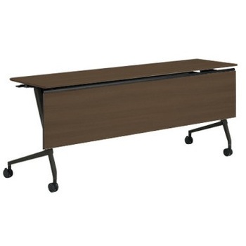 81F5ZA MDA6 マルカ サイドフォールドテーブル 棚板無 木目幕板付 1800×450 オカムラ(岡村製作所) 07143276