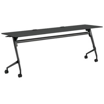 81F5EJ MES8 マルカ サイドフォールドテーブル コンセントユニット付 棚板無 樹脂幕板無 2100×600 オカムラ(岡村製作所) 07144220