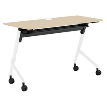 81F5FT MDB4 マルカ サイドフォールドテーブル コンセントユニット付 棚板付 樹脂幕板無 1200×600 オカムラ(岡村製作所) 07144299