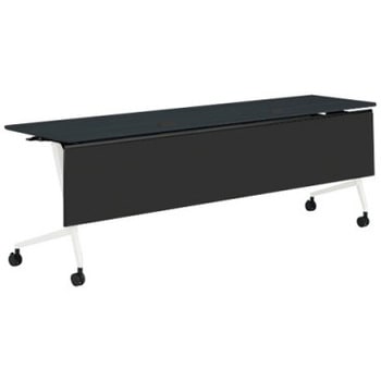 81F5EH MET8 マルカ サイドフォールドテーブル コンセントユニット付 棚板無 樹脂幕板付 2100×600 オカムラ(岡村製作所) 07144326