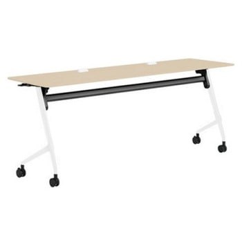 81F5EY MDB4 マルカ サイドフォールドテーブル コンセントユニット付 棚板無 樹脂幕板無 1800×600 オカムラ(岡村製作所) 07144369