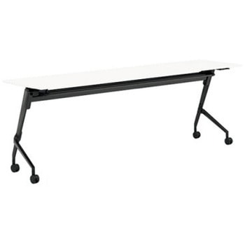 81F5BJ MAS1 マルカ サイドフォールドテーブル 棚板付 樹脂幕板無 2100×600 オカムラ(岡村製作所) 07144448