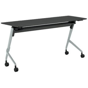 81F5BZ MER8 マルカ サイドフォールドテーブル 棚板付 樹脂幕板無 1500×600 オカムラ(岡村製作所) 07144491