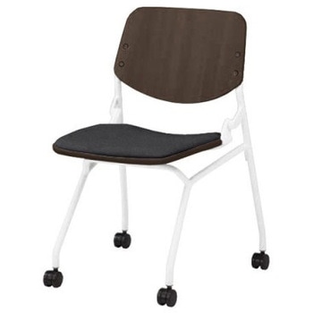 81S9CZ FXW0 ライブス ネスティングチェア 肘無  座パッド付 PWダークシェル ホワイトフレーム オカムラ(岡村製作所) 07144588