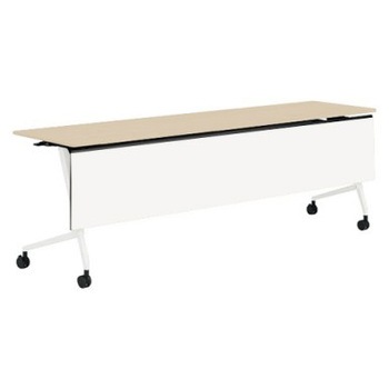 81F5AH MDB4 マルカ サイドフォールドテーブル 棚板無 樹脂幕板付 2100×600 オカムラ(岡村製作所) 07144737