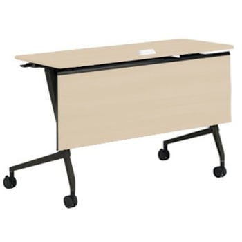 81F5XE MDA4 マルカ サイドフォールドテーブル コンセントユニット付 棚板無 木目幕板付 1200×450 オカムラ(岡村製作所) 07147756