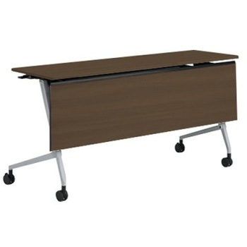 81F5ZC MDA3 マルカ サイドフォールドテーブル 棚板無 木目幕板付 1500×450 オカムラ(岡村製作所) 07147799