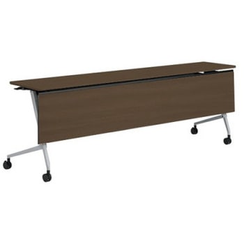 81F5ZG MDA3 マルカ サイドフォールドテーブル 棚板無 木目幕板付 2100×450 オカムラ(岡村製作所) 07148061