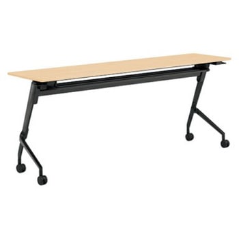 81F5BX MAS2 マルカ サイドフォールドテーブル 棚板付 樹脂幕板無 1800×450 オカムラ(岡村製作所) 07148201