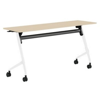 81F5AW MDB4 マルカ サイドフォールドテーブル 棚板無 樹脂幕板無 1500×450 オカムラ(岡村製作所) 07148298