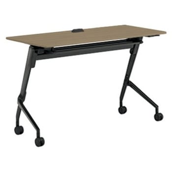 81F5FT MDA5 マルカ サイドフォールドテーブル コンセントユニット付 棚板付 樹脂幕板無 1200×600 オカムラ(岡村製作所) 07149226